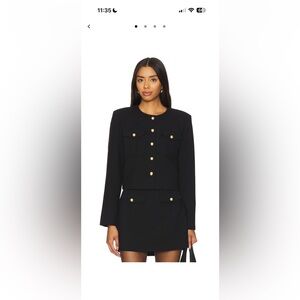 Steve Madden Black Blazer with Gold Buttons